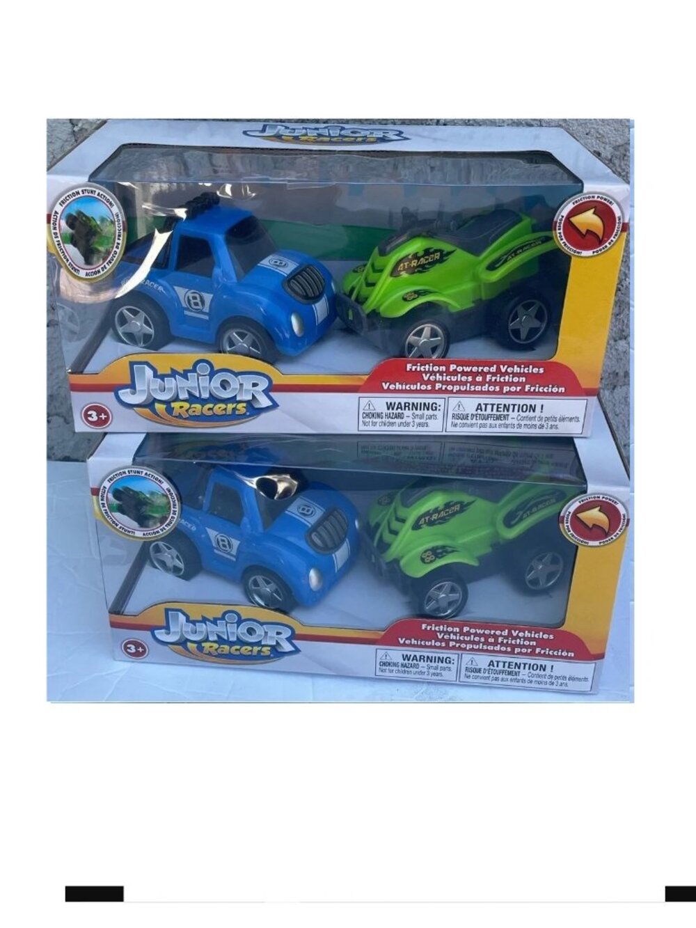 Junior Racers Cars Friction Powered Baja & ATV 2 PACKS of 2